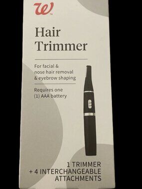 Walgreens Compact Cordless Facial, Nose, Eyebrow Trimmer Travel Cruise Unisex